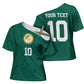 Custom Senegal Football Cross Shoulder Shirt Traditional Senegalese Fabric Sporty Style