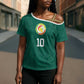 Custom Senegal Football Cross Shoulder Shirt Traditional Senegalese Fabric Sporty Style