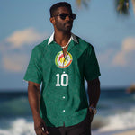 Custom Senegal Football Hawaiian Shirt Traditional Senegalese Fabric Sporty Style
