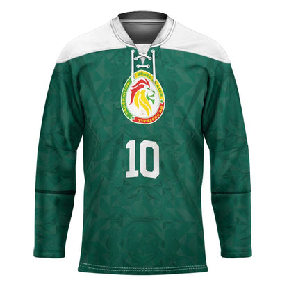 Custom Senegal Football Hockey Jersey Traditional Senegalese Fabric Sporty Style