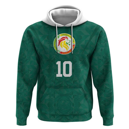 Custom Senegal Football Hoodie Traditional Senegalese Fabric Sporty Style