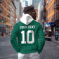 Custom Senegal Football Hoodie Traditional Senegalese Fabric Sporty Style