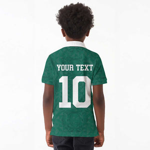 Custom Senegal Football Kid Polo Shirt Traditional Senegalese Fabric Sporty Style