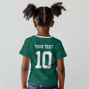 Custom Senegal Football Kid T shirt Traditional Senegalese Fabric Sporty Style
