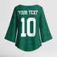Custom Senegal Football Kimono Sleeve Blouse Traditional Senegalese Fabric Sporty Style