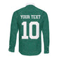 Custom Senegal Football Long Sleeve Button Shirt Traditional Senegalese Fabric Sporty Style