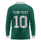 Custom Senegal Football Long Sleeve Polo Shirt Traditional Senegalese Fabric Sporty Style