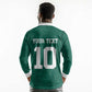 Custom Senegal Football Long Sleeve Polo Shirt Traditional Senegalese Fabric Sporty Style