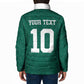Custom Senegal Football Padded Jacket Traditional Senegalese Fabric Sporty Style
