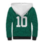Custom Senegal Football Sherpa Hoodie Traditional Senegalese Fabric Sporty Style