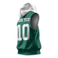 Custom Senegal Football Sleeveless Hoodie Traditional Senegalese Fabric Sporty Style