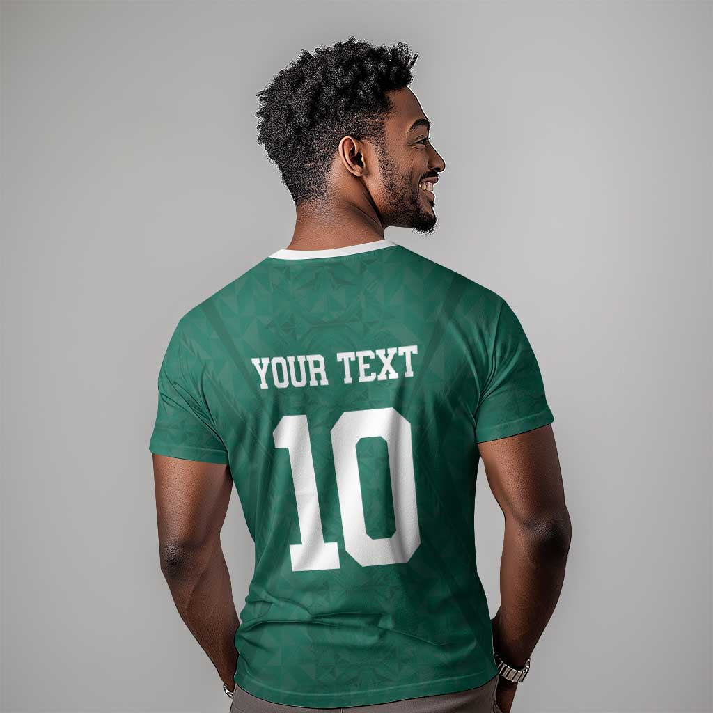 Custom Senegal Football T shirt Traditional Senegalese Fabric Sporty Style