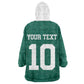 Custom Senegal Football Wearable Blanket Hoodie Traditional Senegalese Fabric Sporty Style