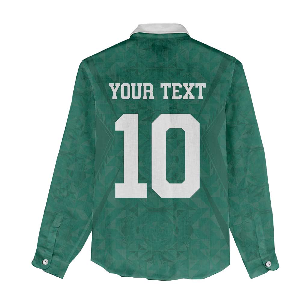 Custom Senegal Football Women Casual Shirt Traditional Senegalese Fabric Sporty Style