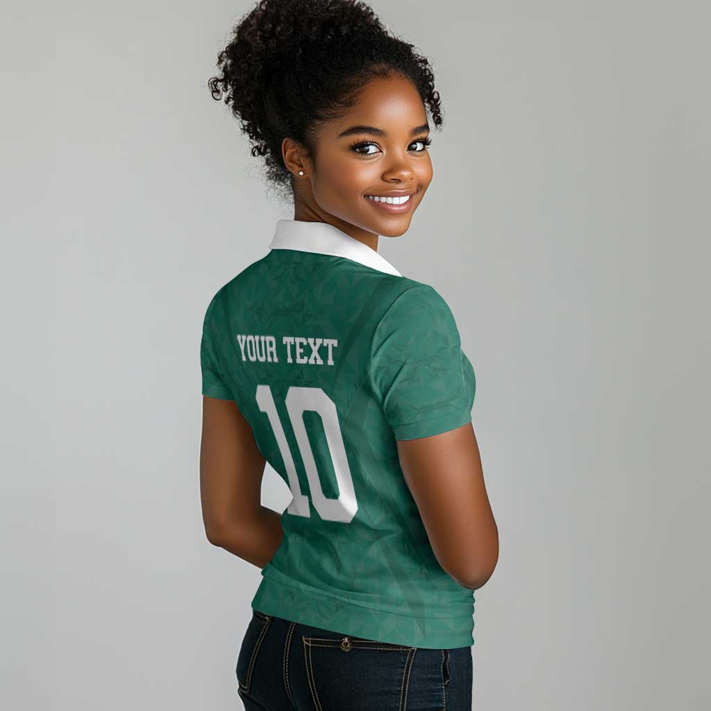 Custom Senegal Football Women Polo Shirt Traditional Senegalese Fabric Sporty Style