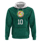 Custom Senegal Football Zip Hoodie Traditional Senegalese Fabric Sporty Style