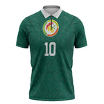 Custom Senegal Football Zipper Polo Shirt Traditional Senegalese Fabric Sporty Style