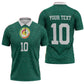 Custom Senegal Football Zipper Polo Shirt Traditional Senegalese Fabric Sporty Style