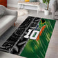 Custom Aotearoa South Africa Rugby Freedom Cup Area Rug Maori Silver Fern Art and Sporty Flag SA - African Pride