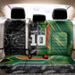Custom Aotearoa South Africa Rugby Freedom Cup Back Car Seat Cover Maori Silver Fern Art and Sporty Flag SA - African Pride