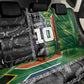 Custom Aotearoa South Africa Rugby Freedom Cup Back Car Seat Cover Maori Silver Fern Art and Sporty Flag SA - African Pride
