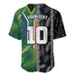 Custom Aotearoa South Africa Rugby Freedom Cup Baseball Jersey Maori Silver Fern Art and Sporty Flag SA - African Pride