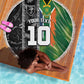 Custom Aotearoa South Africa Rugby Freedom Cup Beach Blanket Maori Silver Fern Art and Sporty Flag SA - African Pride