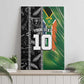 Custom Aotearoa South Africa Rugby Freedom Cup Canvas Wall Art Maori Silver Fern Art and Sporty Flag SA - African Pride