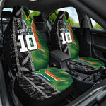 Custom Aotearoa South Africa Rugby Freedom Cup Car Seat Cover Maori Silver Fern Art and Sporty Flag SA - African Pride