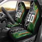 Custom Aotearoa South Africa Rugby Freedom Cup Car Seat Cover Maori Silver Fern Art and Sporty Flag SA - African Pride