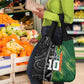 Custom Aotearoa South Africa Rugby Freedom Cup Grocery Bag Maori Silver Fern Art and Sporty Flag SA - African Pride