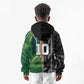 Custom Aotearoa South Africa Rugby Freedom Cup Kid Hoodie Maori Silver Fern Art and Sporty Flag SA - African Pride