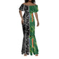 Custom Aotearoa South Africa Rugby Freedom Cup Mermaid Dress Maori Silver Fern Art and Sporty Flag SA - African Pride