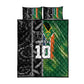 Custom Aotearoa South Africa Rugby Freedom Cup Quilt Bed Set Maori Silver Fern Art and Sporty Flag SA - African Pride