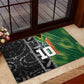 Custom Aotearoa South Africa Rugby Freedom Cup Rubber Doormat Maori Silver Fern Art and Sporty Flag SA - African Pride