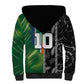 Custom Aotearoa South Africa Rugby Freedom Cup Sherpa Hoodie Maori Silver Fern Art and Sporty Flag SA - African Pride