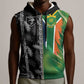 Custom Aotearoa South Africa Rugby Freedom Cup Sleeveless Zip Hoodie Maori Silver Fern Art and Sporty Flag SA - African Pride