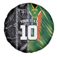 Custom Aotearoa South Africa Rugby Freedom Cup Spare Tire Cover Maori Silver Fern Art and Sporty Flag SA - African Pride