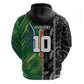 Custom Aotearoa South Africa Rugby Freedom Cup Zip Hoodie Maori Silver Fern Art and Sporty Flag SA - African Pride