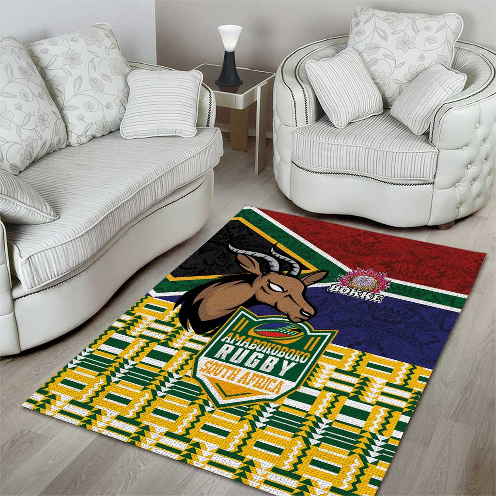 South Africa Rugby Area Rug Go Bokke-Amabokoboko Spirit - African Pride