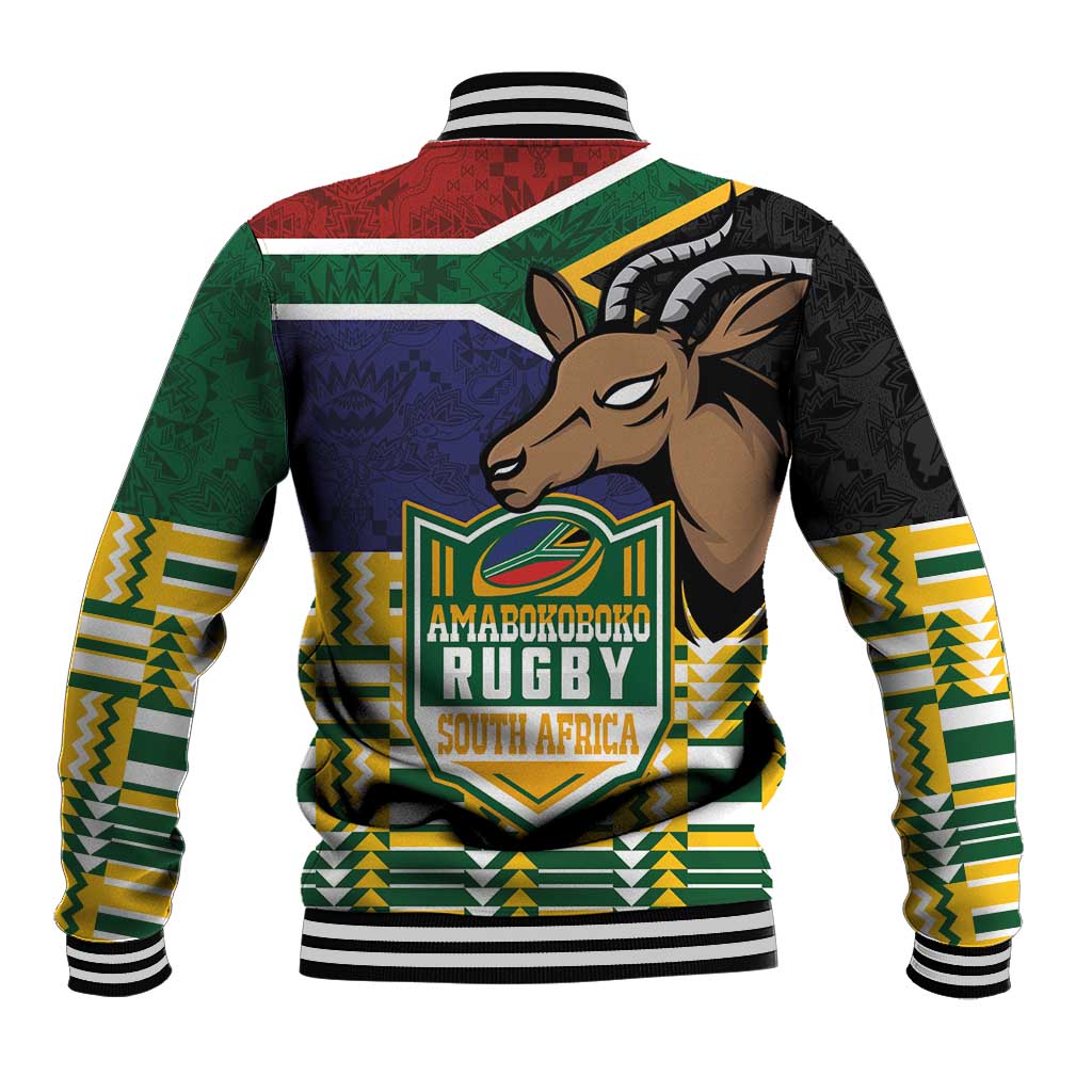 South Africa Rugby Baseball Jacket Go Bokke-Amabokoboko Spirit - African Pride