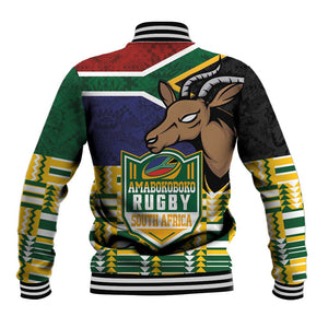 South Africa Rugby Baseball Jacket Go Bokke-Amabokoboko Spirit - African Pride