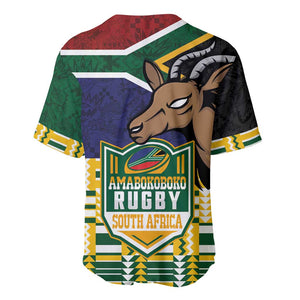 South Africa Rugby Baseball Jersey Go Bokke-Amabokoboko Spirit - African Pride