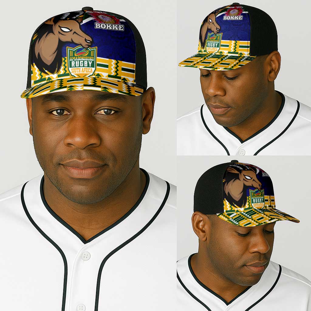 South Africa Rugby Baseball Net Cap Go Bokke-Amabokoboko Spirit - African Pride