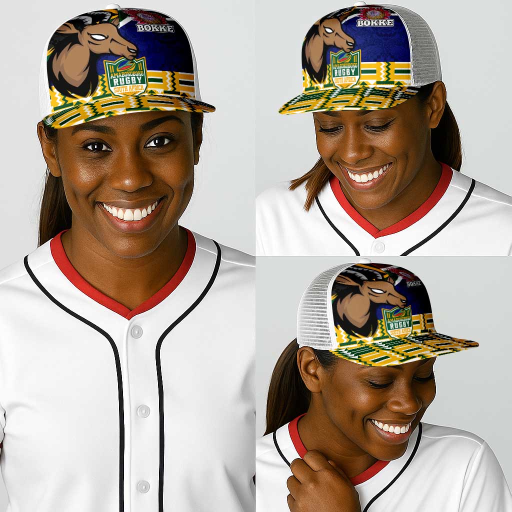 South Africa Rugby Baseball Net Cap Go Bokke-Amabokoboko Spirit - African Pride