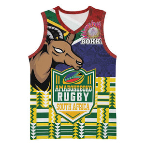 South Africa Rugby Basketball Jersey Go Bokke-Amabokoboko Spirit - African Pride