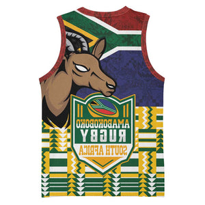 South Africa Rugby Basketball Jersey Go Bokke-Amabokoboko Spirit - African Pride