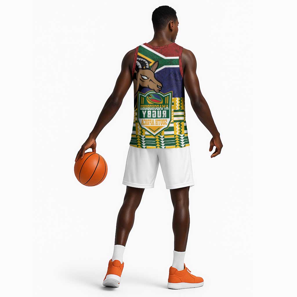 South Africa Rugby Basketball Jersey Go Bokke-Amabokoboko Spirit - African Pride