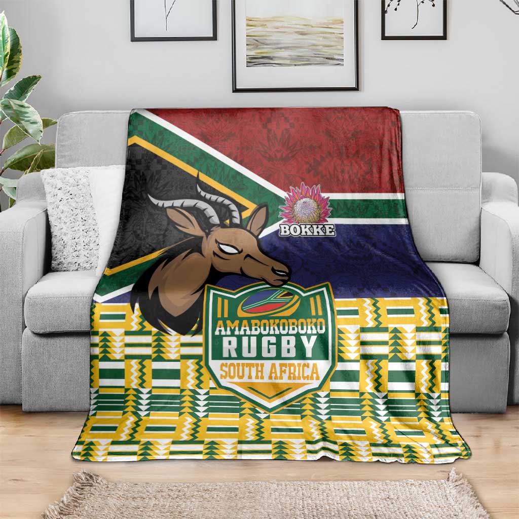 South Africa Rugby Blanket Go Bokke-Amabokoboko Spirit - African Pride