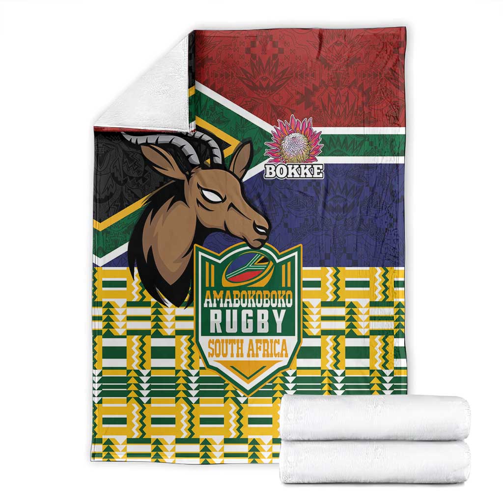 South Africa Rugby Blanket Go Bokke-Amabokoboko Spirit - African Pride